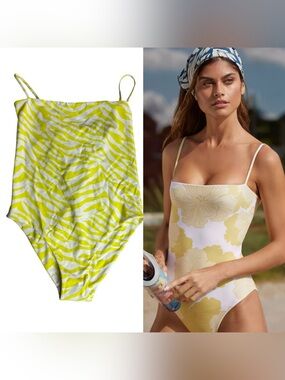 NEW Anthropologie Citrine Luna One Piece Swimsuit Size Large NWT$176
